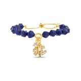 Willowbird Women's Bracelets Blue - Blue Crystal & 14k Gold-Plated Feather Charm Bracelet