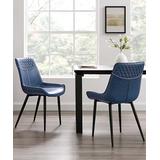 Linon Home Dining Chairs Black - Blue Edler Dining Side Chair - Set of Two
