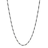 Yeidid International Women's Necklaces Silver/Silvertone - Black Sterling Silver Fancy Snake Chain Necklace