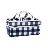 Trend Lab Diaper Stackers and Diaper Caddies Navy, - Navy & White Buffalo Check Storage Caddy