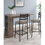 Walker Edison Dining Tables Grey - Gray Wash Three-Piece Drop Leaf Counter Table Set