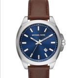 Michael Kors Accessories | Hpmichael Kors Bryson Brownleather Strap Watch | Color: Brown | Size: Os