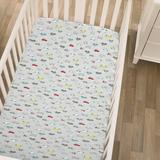 Carter's® Busy Cars & Bikes Fitted Crib Sheet Polyester in Green, Size 28.0 W x 8.0 D in | Wayfair 6718003P