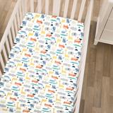 Carter's® Safari Animals Fitted Crib Sheet Polyester, Size 28.0 W x 8.0 D in | Wayfair 6717003P