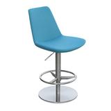 sohoConcept Eiffel Swivel Adjustable Height Bar Stool Upholstered/Metal in Brown, Size 19.5 W x 23.0 D in | Wayfair DC1025-12