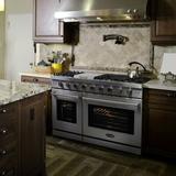 Cosmo Fan-Assisted 48" 6.8 cu.ft. Freestanding Gas Range in Brown/Gray/White, Size 36.7 H x 48.0 W x 27.5 D in | Wayfair COS-EPGR486G