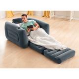 Intex Inflatable Pull Out Sofa Chair Sleeper 26" Air Mattress in Gray, Size 88.0 H x 46.0 W x 26.0 D in | Wayfair 66551EP