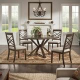 Sand & Stable™ Cheshire Drop Leaf Dining Set Wood/Upholstered Chairs in Brown | Wayfair 064DF65A843346DDB5E435B939A605FC
