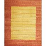 Samad Rugs Plateau Geometric Hand-Knotted Wool Area Rug Wool in Red/Yellow, Size 96.0 W x 0.25 D in | Wayfair Echo Point 8 X 10