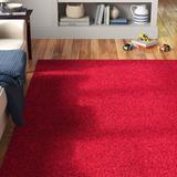 Brown/Red Area Rug - Andover Mills™ Athens Shag Red Area Rug Polypropylene in Brown/Red, Size 47.24 W x 1.77 D in | Wayfair