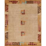 Samad Rugs Presidential Floral Hand-Knotted Beige/Area Rug Silk in Brown, Size 96.0 W x 0.25 D in | Wayfair Harrison, Multi 8 X 10