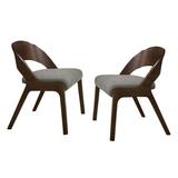 Corrigan Studio® Zumwalt Side Chair in Gray Wood/Upholstered in Brown/Gray, Size 30.0 H x 23.0 W x 20.0 D in | Wayfair