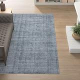 Gray Area Rug - Sand & Stable™ Newcastle Hand-Loomed Area Rug Viscose/Cotton/Wool in Gray, Size 60.0 W x 0.28 D in | Wayfair