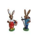The Holiday Aisle® 2 Piece Bunnies Set Wood in Brown/Green, Size 3.0 H x 1.5 W x 1.5 D in | Wayfair 08104C6EBF8F4EC2ABE088E598A8569A