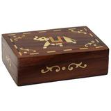 World Menagerie Agra Handmade Rosewood Elephant Wooden Decorative Box Wood in Brown, Size 2.75 H x 9.0 W x 6.0 D in | Wayfair