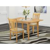 Andover Mills™ Antonio Extendable Solid Wood Rubberwood Dining Set Wood/Upholstered Chairs in Brown, Size 29.0 H in | Wayfair
