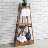Union Rustic Rafferty 46" H x 17" W Solid Wood Etagere Bookcase Wood in Brown, Size 40.0 H x 17.0 W x 10.0 D in | Wayfair