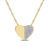 Sofia B Women's Necklaces Gold - Diamond-Accent & 10k Gold Heart Pendant Necklace