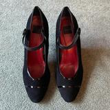 Coach Shoes | Black Suede & Patent Leather Coach Mary Jane Heels | Color: Black | Size: 8.5