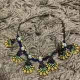 Anthropologie Jewelry | Anthropologie Baublebar Statement Necklace | Color: Blue/Yellow | Size: Os