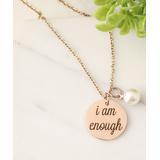 Designs by KaraMarie Women's Necklaces - Crystal & 14k Rose Gold-Plated 'Enough' Necklace
