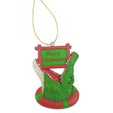 Beachcombers Coastal Life Ornaments - Green 'Merry Christmas' Gator Ornament