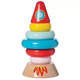 Manhattan Toy Stacker Rocket Baby and Toddler 7-Piece Magnetic Wooden Stacking Toy Set, Multicolor