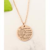 Designs by KaraMarie Women's Necklaces - 14k Rose Gold-Plated Serenity Prayer Pendant Necklace
