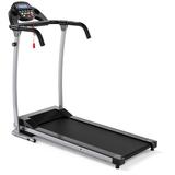 Costway Compact Electric Folding Running and Fitness Treadmill with LED Display-Black