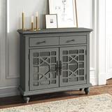 Kelly Clarkson Home Kelli 2 - Door Accent Cabinet Wood in Gray, Size 36.25 H x 40.0 W x 12.0 D in | Wayfair 74394E22AA6749D89C2D178EA163D7C8