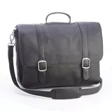 Royce Leather Laptop Briefcase, Black