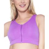 Rhonda Shear Women's Bras Purple - Purple Seamless Zip-Front Bra - Plus Too