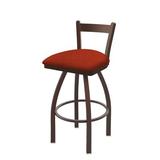 Holland Bar Stool 821 Catalina Low Back Swivel Stool Upholstered/Metal in Gray/Brown, Size 39.0 H x 18.0 W x 18.0 D in | Wayfair 82130BZ021