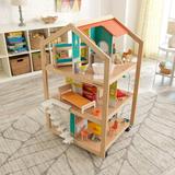 KidKraft Mansion Dollhouse Solid wood/Manufactured Wood in Brown, Size 43.3 H x 23.25 W x 26.8 D in | Wayfair 65199