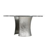 Bernhardt Interiors Pedestal Dining Table Glass/Metal in Brown, Size 30.0 H x 54.0 W x 54.0 D in | Wayfair K1413
