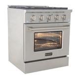 Kucht 30" 4.2 Cu. ft. Freestanding Gas w/ Convection Oven, Stainless Steel in White, Size 40.0 H x 30.0 W x 28.875 D in | Wayfair KNG301-S