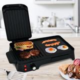 Pyle Electric Griddle - Crepe Maker Hot Plate Cooktop w/ Press Grill for Paninis, Size 12.53 H x 5.26 D in | Wayfair PKGRIL43.5