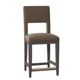 Fairfield Chair Orleans Counter & Bar Stool Wood/Upholstered in Gray/Blue/Black, Size 41.5 H x 19.0 W x 20.0 D in | Wayfair