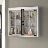 Laurel Foundry Modern Farmhouse® Sylvere 2 - Door Accent Cabinet Wood in Gray/White/Black, Size 27.5 H x 30.0 W x 6.5 D in | Wayfair