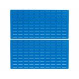 Triton Products 24 in. H x 48 in. W Louvered Slat Wall Panel (Set of 2), Blue/Epoxy Coated