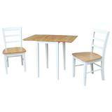 International Concepts 3-Piece White and Natural Dining Set