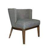 BOSS Office Products Designer Guest Chair Medium Grey Linen Fabric Driftwood Wood frame Comfort Cushions