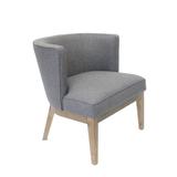 BOSS Office Products Designer Guest Chair Slate Grey Linen Fabric Driftwood Wood frame Comfort Cushions