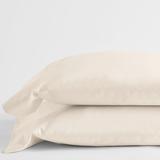 The Company Store Legends Cream Solid 800-Thread Count Egyptian Cotton Sateen King Pillowcase (Set of 2), Ivory