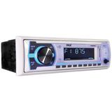 Pyle Digital Marine Stereo Receiver with Bluetooth in White
