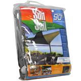 Easy Gardener 11.8 ft. Heavy-Duty Triangle Sun Sail Garden Sun Shade Canopy Fabric in Gray