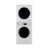 Deco White Laundry Center with 1.6 cu. ft. Washer and 3.5 cu. ft. Electric Compact Dryer