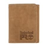 Timberland PRO Men's RFID Leather Trifold Wallet with ID Window (Wheat / Pullman)