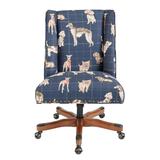 Linon Home Decor Dorchester Navy Blue 20 in. - 24 in. Adjustable Height Dog Office Chair