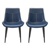 Linon Home Decor Sumter Blue Dining Chairs Seat Height 18.5 in. (Set of 2)